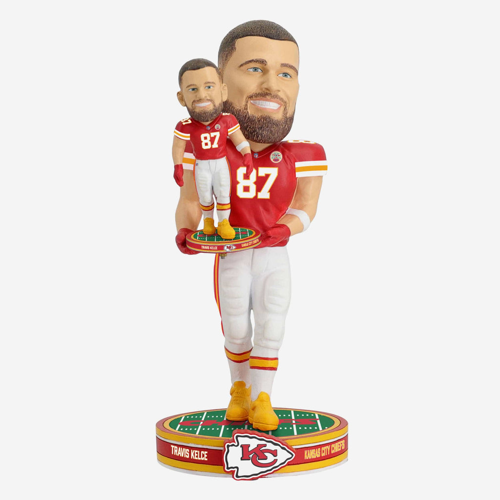 Travis Kelce Kansas City Chiefs Bobble Dubblz Bobblehead FOCO - FOCO.com