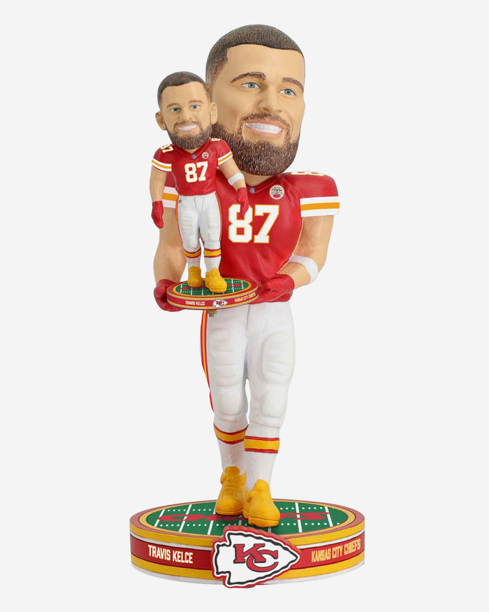 Travis Kelce Kansas City Chiefs Bobble Dubblz Bobblehead FOCO - FOCO.com