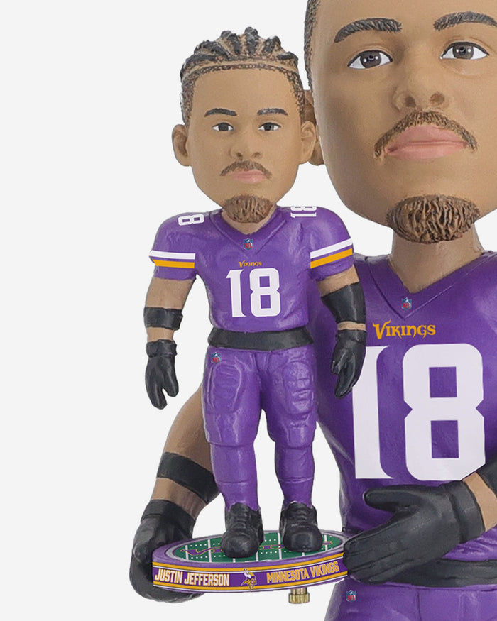 Justin Jefferson Minnesota Vikings Bobble Dubblz Bobblehead FOCO - FOCO.com