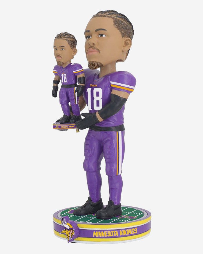 Justin Jefferson Minnesota Vikings Bobble Dubblz Bobblehead FOCO - FOCO.com