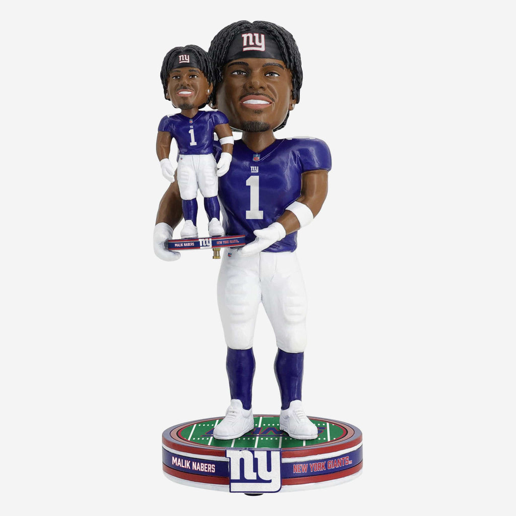 Malik Nabers New York Giants Bobble Dubblz Boblehead FOCO - FOCO.com