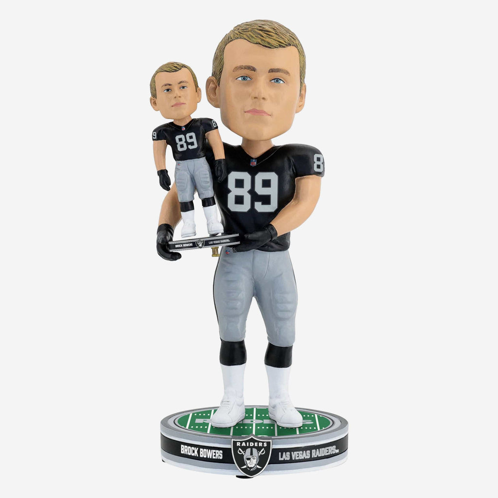 Brock Bowers Las Vegas Raiders Bobble Dubblz Bobblehead FOCO - FOCO.com