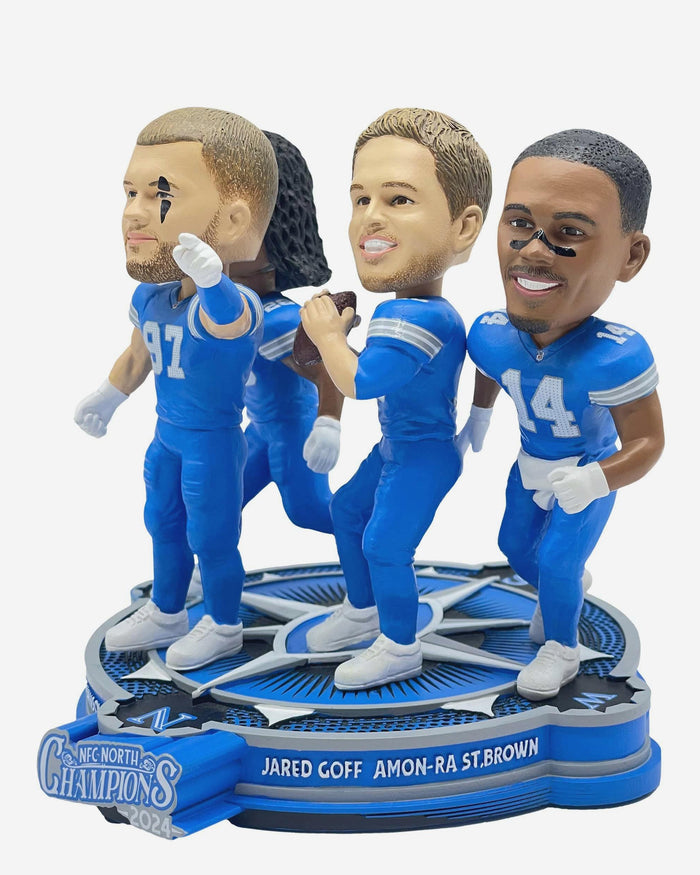 Detroit Lions 2024 NFC North Division Champions Mini Bobblehead Scene FOCO - FOCO.com