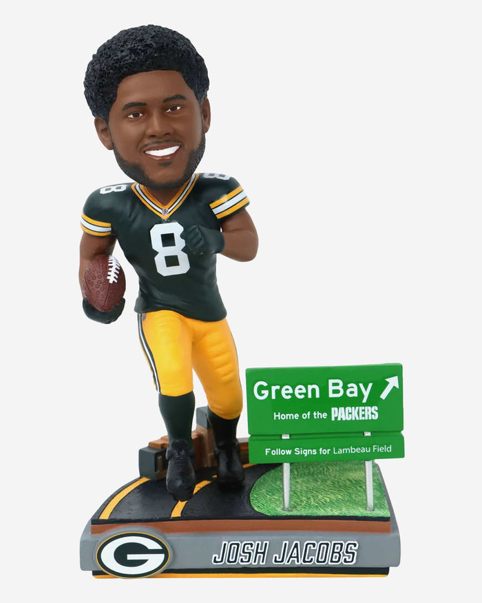 Josh Jacobs Green Bay Packers Next Stop Bobblehead FOCO - FOCO.com