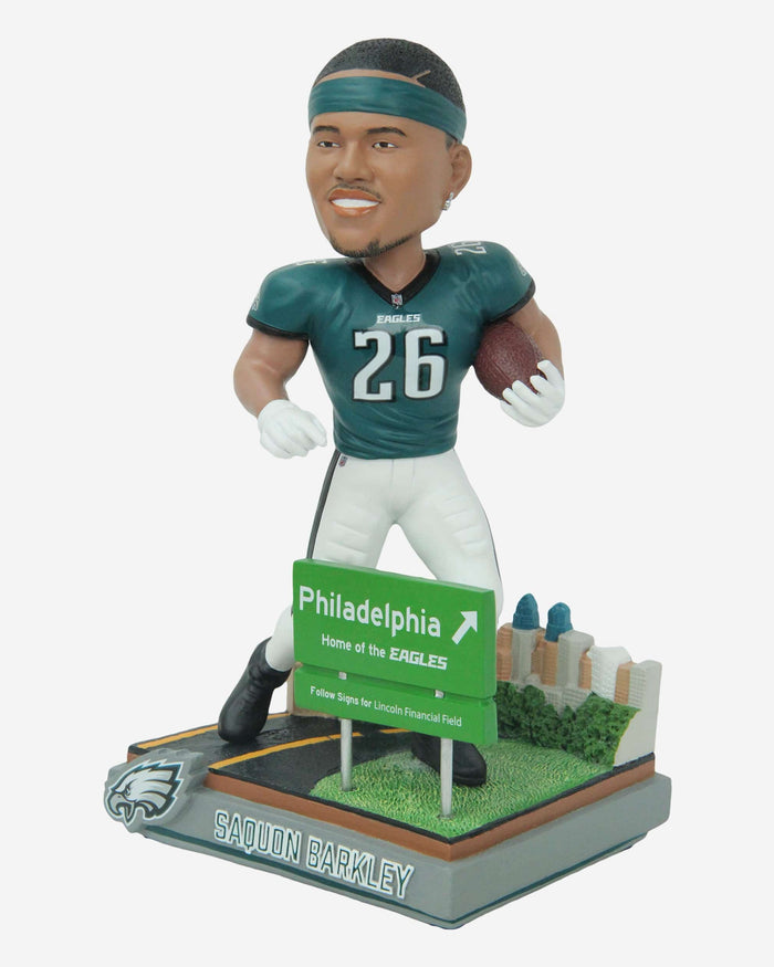 Saquon Barkley Philadelphia Eagles Next Stop Bobblehead FOCO - FOCO.com