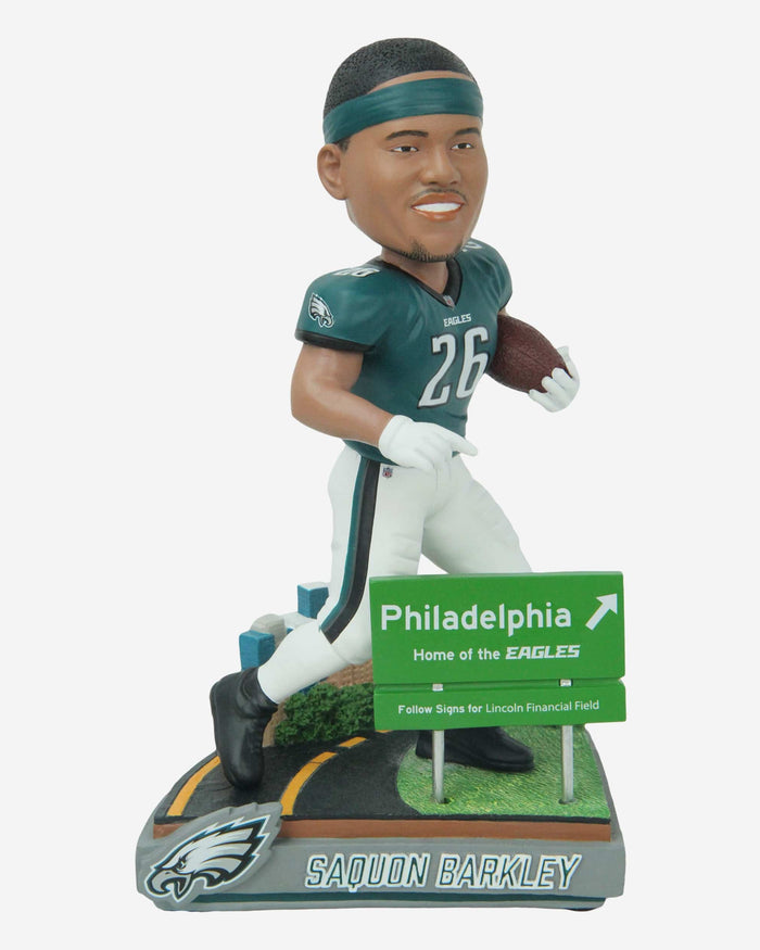 Saquon Barkley Philadelphia Eagles Next Stop Bobblehead FOCO - FOCO.com