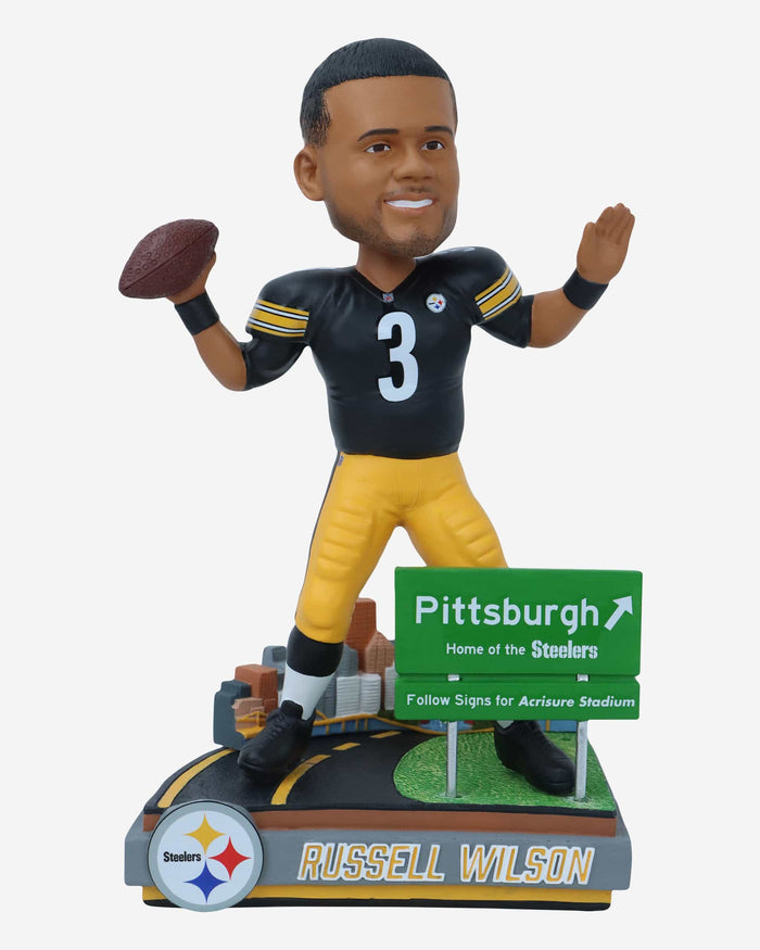 Russel Wilson Pittsburgh Steelers Next Stop Bobblehead FOCO - FOCO.com