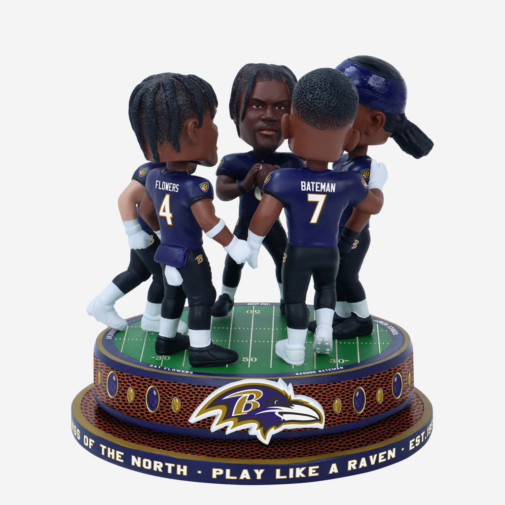 Baltimore Ravens Huddle Spinner Mini Bobblehead Scene FOCO - FOCO.com