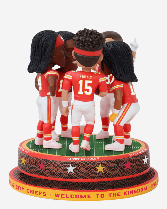 Kansas City Chiefs Huddle Spinner Mini Bobblehead Scene FOCO - FOCO.com