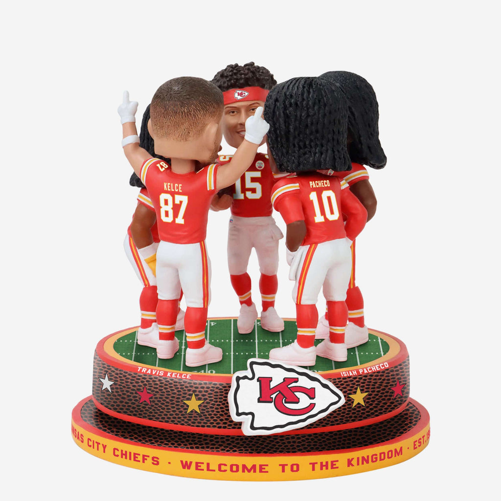 Kansas City Chiefs Huddle Spinner Mini Bobblehead Scene FOCO - FOCO.com