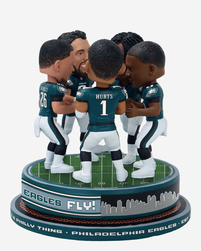 Philadelphia Eagles Huddle Spinner Mini Bobblehead Scene FOCO - FOCO.com