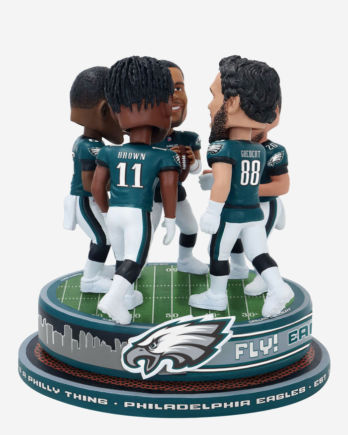 Philadelphia Eagles Huddle Spinner Mini Bobblehead Scene FOCO - FOCO.com