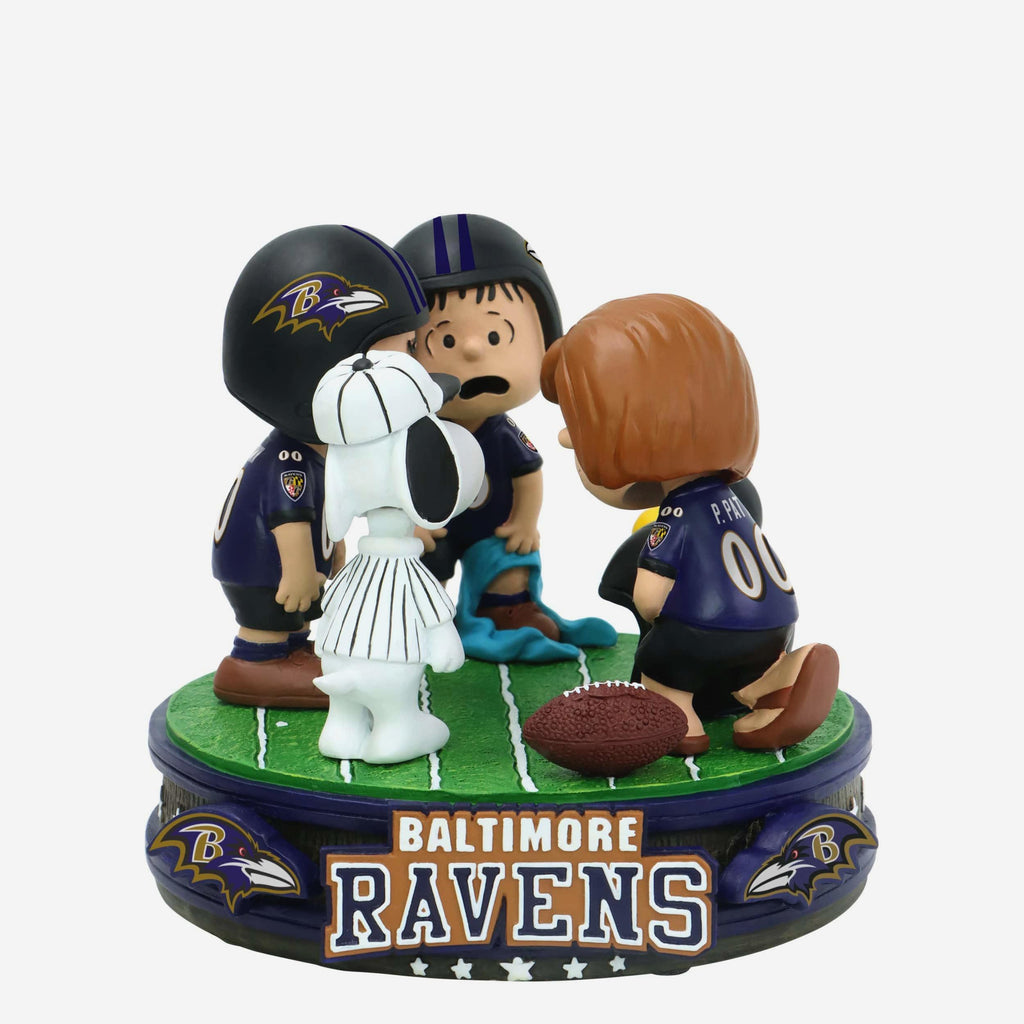 Baltimore Ravens Peanuts Huddle Mini Bobblehead Scene FOCO - FOCO.com
