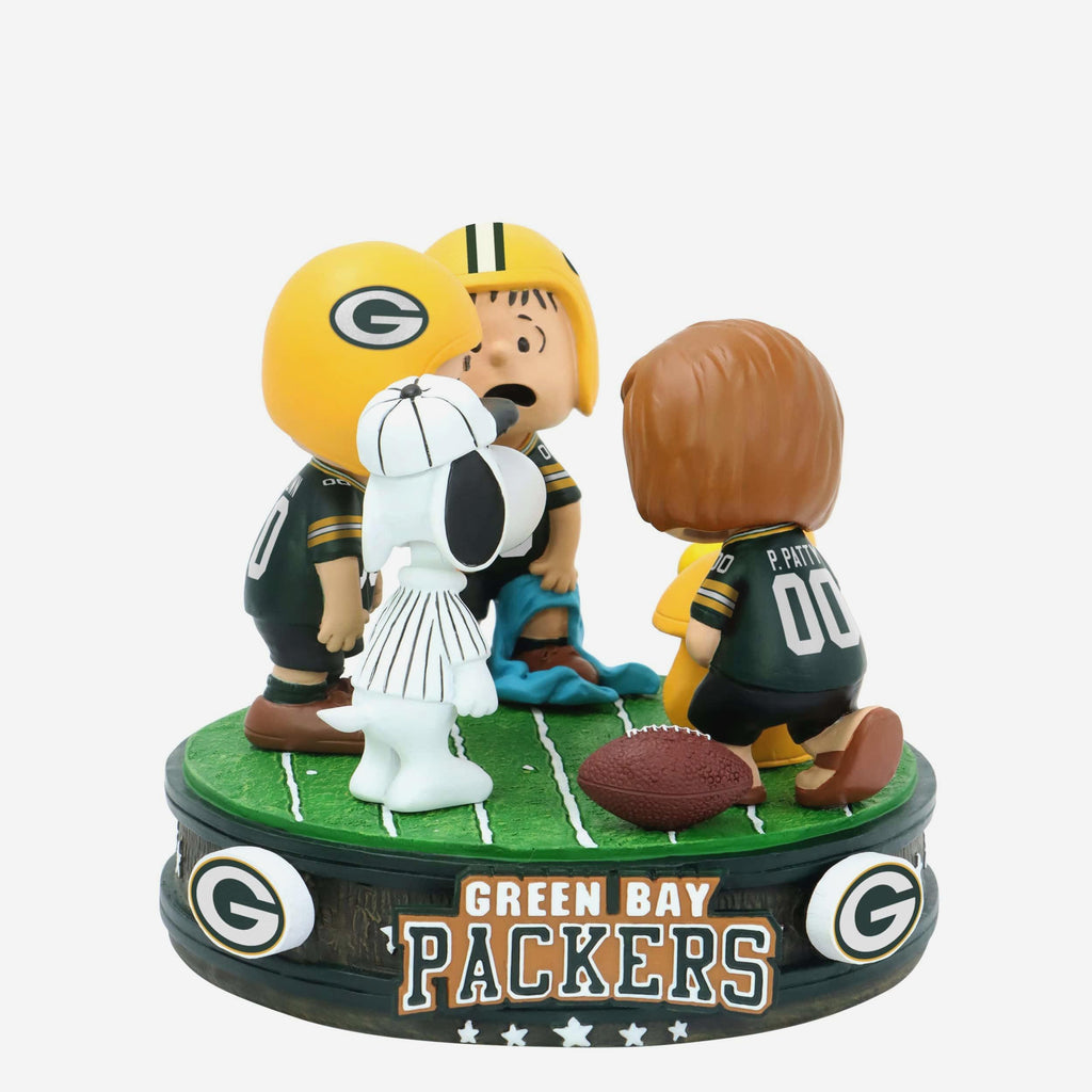Green Bay Packers Peanuts Huddle Mini Bobblehead Scene FOCO - FOCO.com