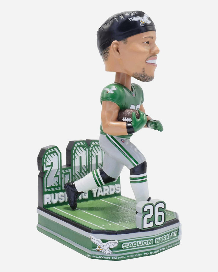 Saquon Barkley Philadelphia Eagles Single Season 2000 Rushing Yards Bobblehead FOCO - FOCO.com