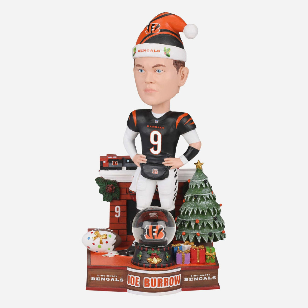 Joe Burrow Cincinnati Bengals Snow Globe Bobblehead FOCO - FOCO.com