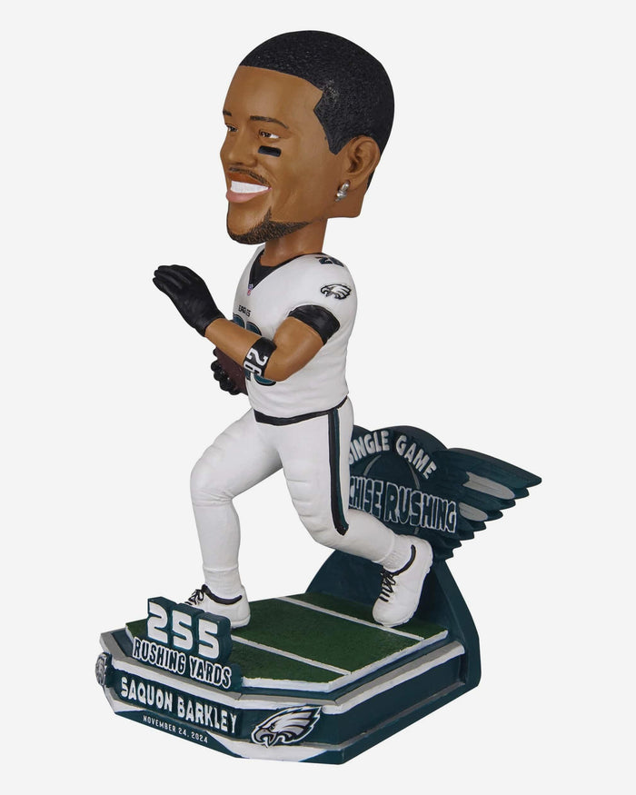 Saquon Barkley Philadelphia Eagles Single Game Franchise and Career High Rushing Record Bobblehead FOCO - FOCO.com