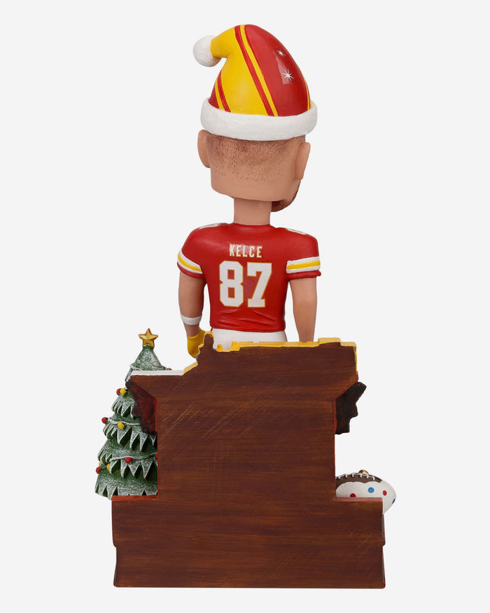 Travis Kelce Kansas City Chiefs Holiday Snowglobe Bobblehead FOCO - FOCO.com