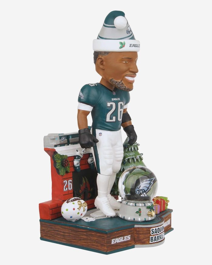 Saquon Barkley Philadelphia Eagles Snow Globe Bobblehead FOCO - FOCO.com