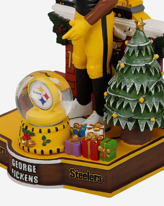 George Pickens Pittsburgh Steelers Holiday Snowglobe Bobblehead FOCO - FOCO.com