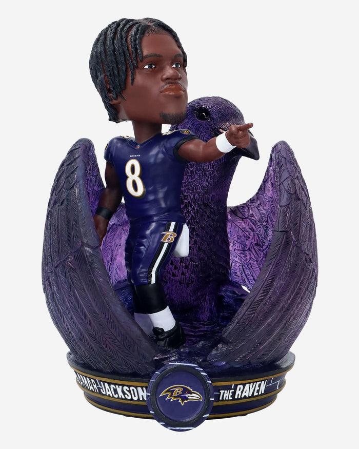 Lamar Jackson Baltimore Ravens Raven Spirit Animal Bobblehead FOCO - FOCO.com