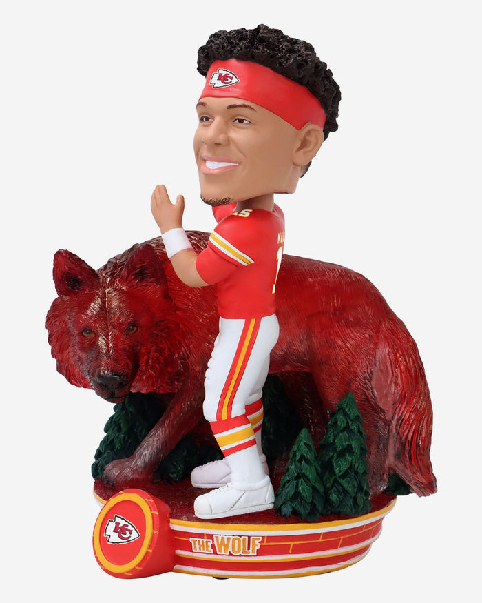 Patrick Mahomes Kansas City Chiefs Wolf Spirit Animal Bobblehead FOCO - FOCO.com