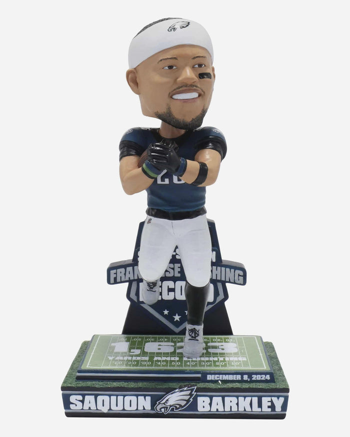 Saquon Barkley Philadelphia Eagles Single Season Franchise Rushing Record Bobblehead FOCO - FOCO.com