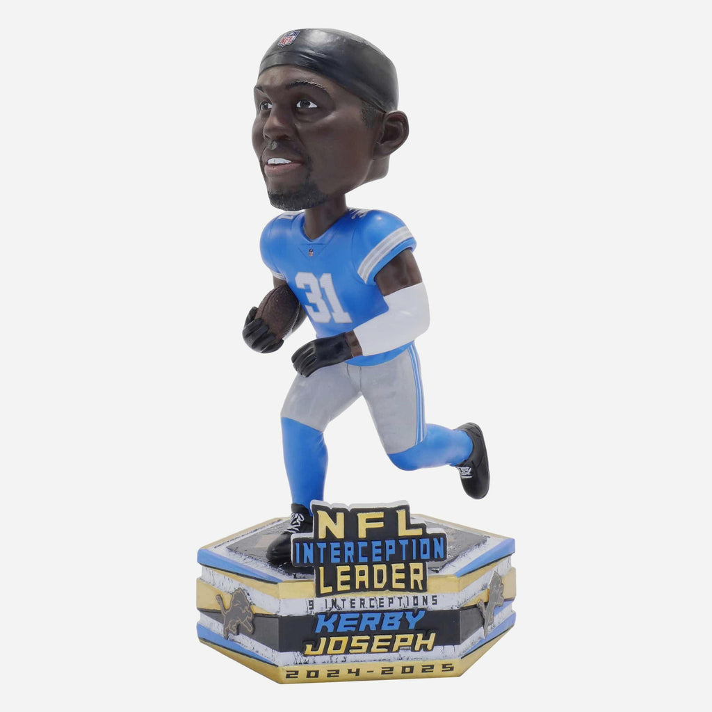 Kerby Joseph Detroit Lions 2024 NFL Interception Leader Bobblehead FOCO - FOCO.com