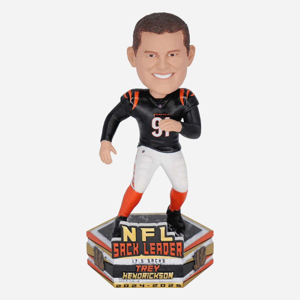 Trey Hendrickson Cincinnati Bengals 2024 NFL Sack Leader Bobblehead FOCO - FOCO.com