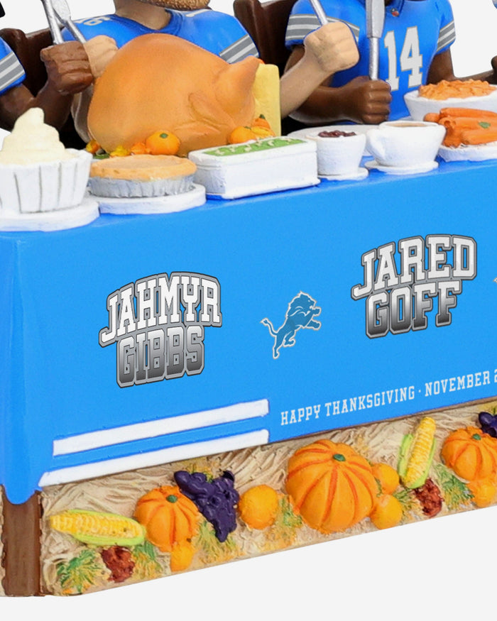 Detroit Lions Thanksgiving Feast Mini Bobblehead Scene FOCO - FOCO.com