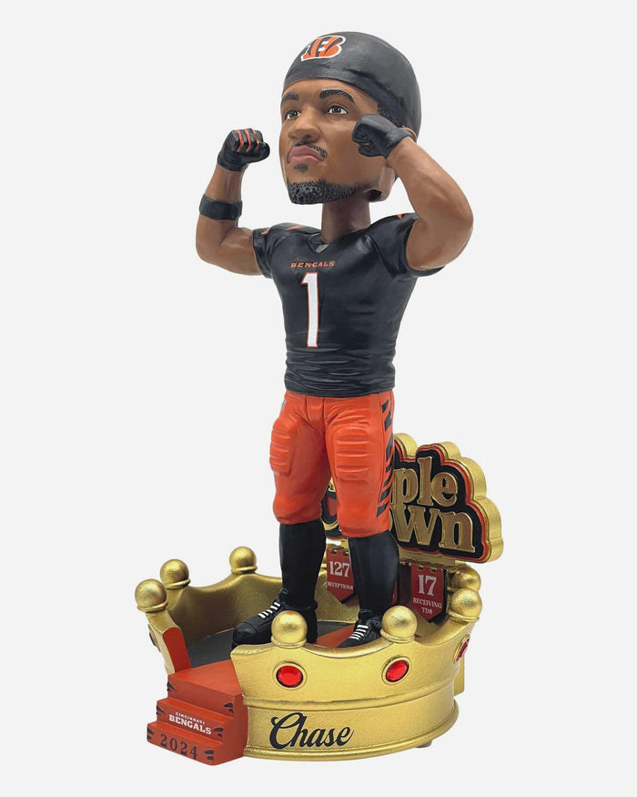Ja'Marr Chase Cincinnati Bengals Receiving Triple Crown Bobblehead FOCO - FOCO.com