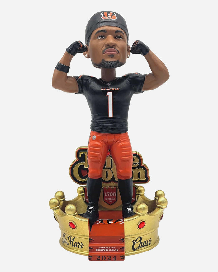 Ja'Marr Chase Cincinnati Bengals Receiving Triple Crown Bobblehead FOCO - FOCO.com