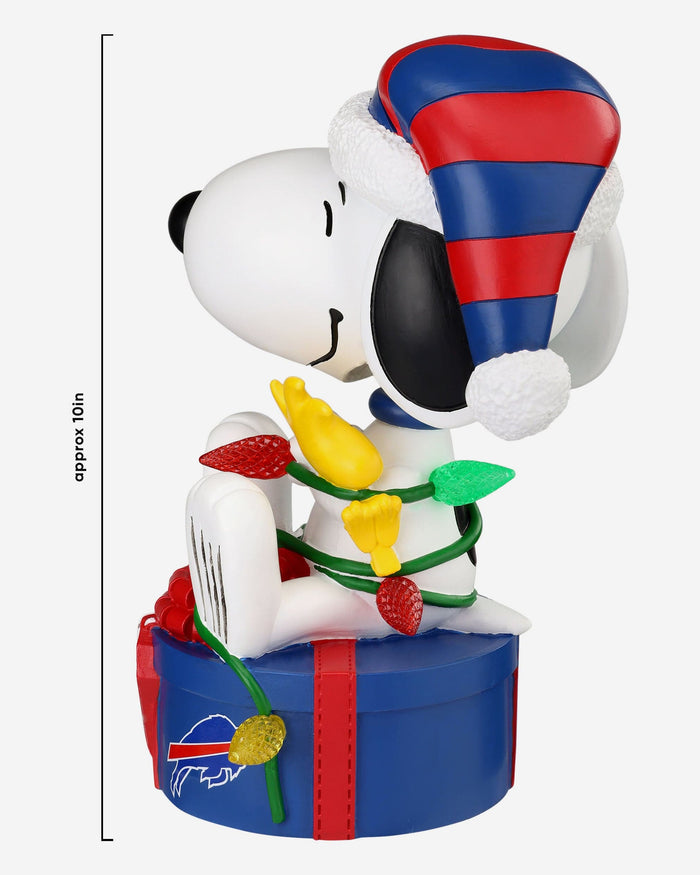 Buffalo Bills Snoopy & Woodstock Peanuts Christmas Light Up Bobblehead FOCO - FOCO.com