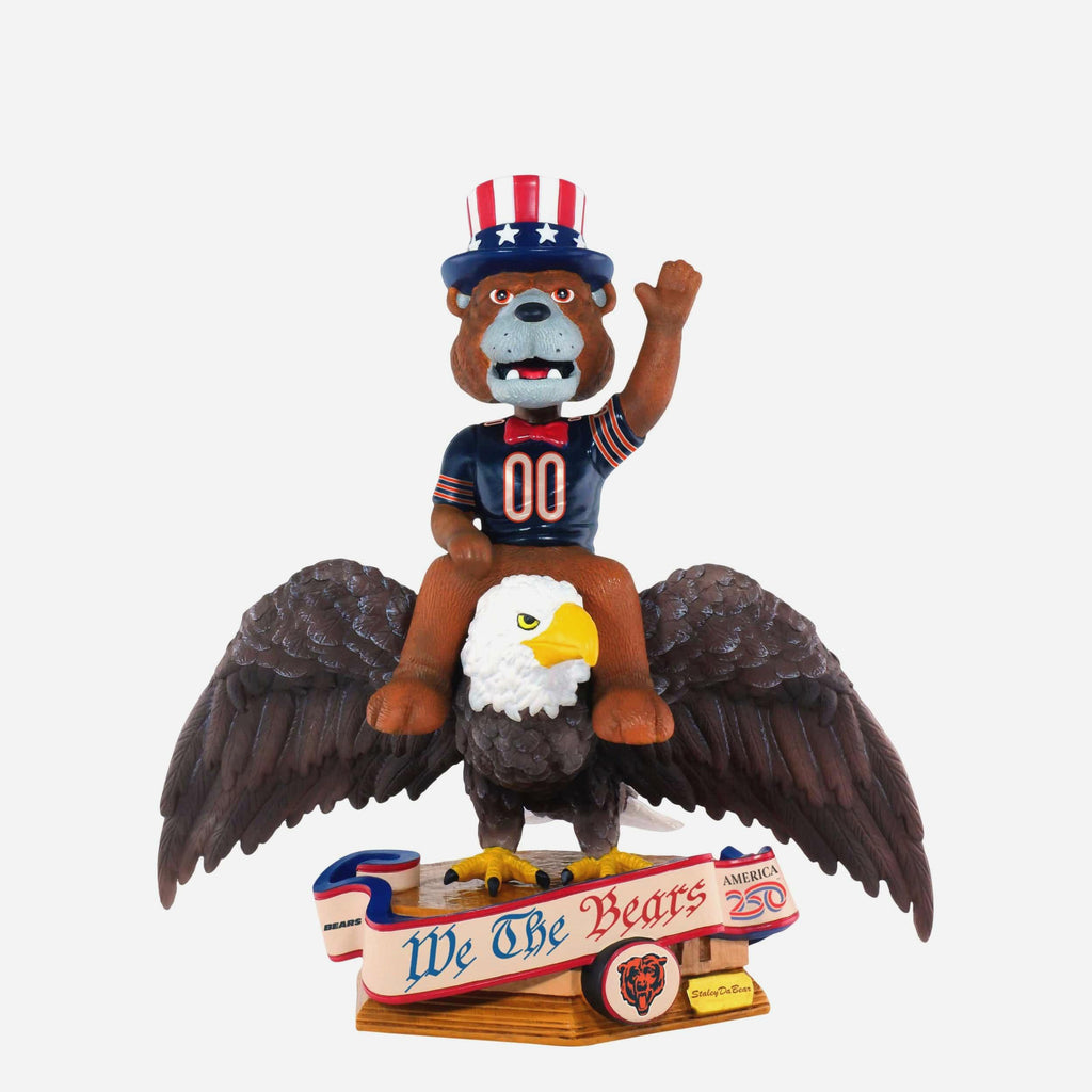 Staley Da Bear Chicago Bears America's 250th Anniversary Bald Eagle Mascot Bobblehead FOCO - FOCO.com