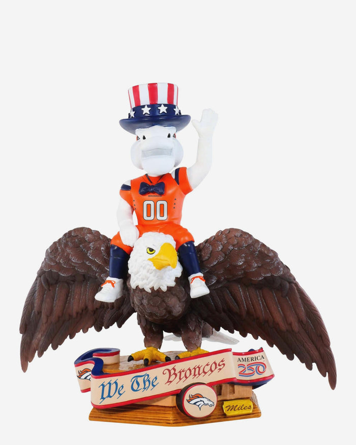 Miles Denver Broncos America's 250th Anniversary Bald Eagle Mascot Bobblehead FOCO - FOCO.com
