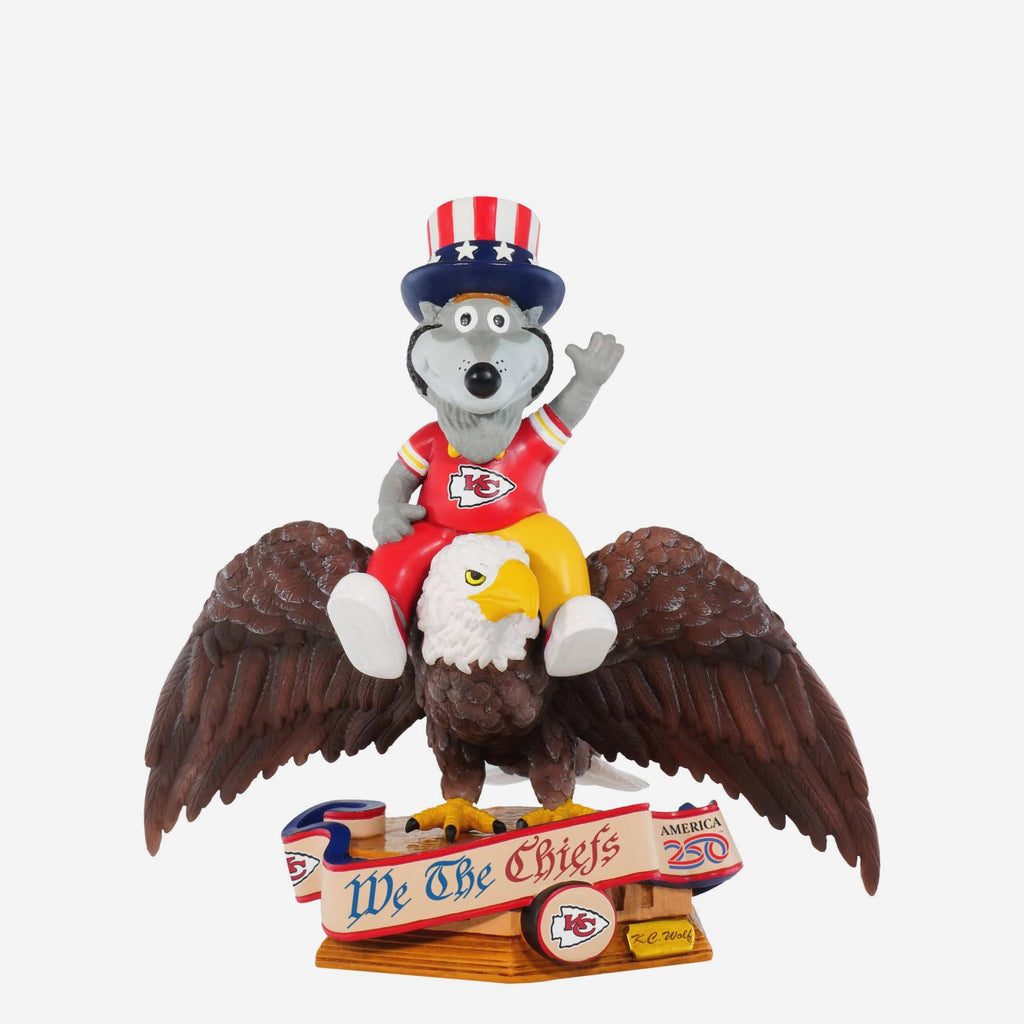 KC Wolf Kansas City Chiefs America's 250th Anniversary Bald Eagle Mascot Bobblehead FOCO - FOCO.com