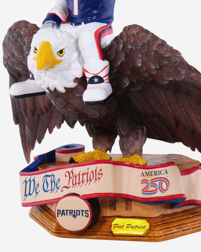 Pat the Patriot New England Patriots America's 250th Anniversary Bald Eagle Mascot Bobblehead FOCO - FOCO.com