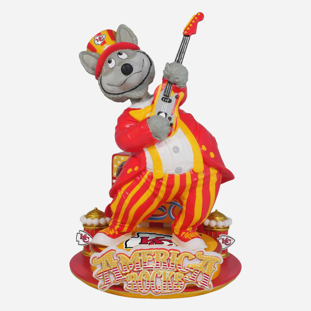 KC Wolf Kansas City Chiefs America's 250th Anniversary Star Spangled Banner Sound Chip Mascot Bobblehead FOCO - FOCO.com
