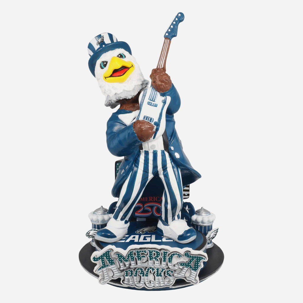 Swoop Philadelphia Eagles America's 250th Anniversary Star Spangled Banner Sound Chip Mascot Bobblehead FOCO - FOCO.com