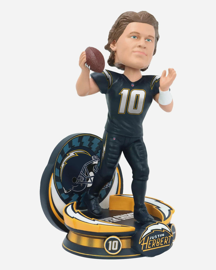 Justin Herbert Los Angeles Chargers Super Chargers Alternate Uniform Bobblehead FOCO - FOCO.com