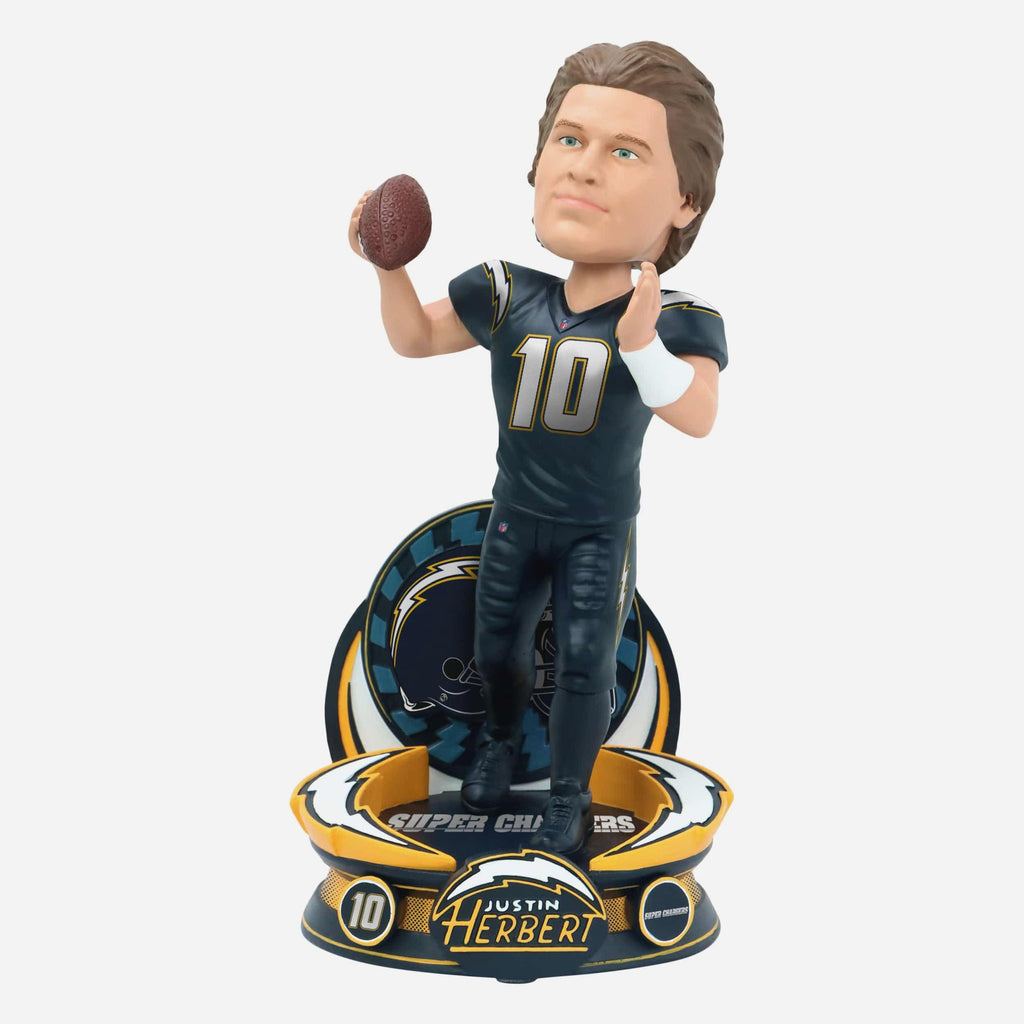 Justin Herbert Los Angeles Chargers Super Chargers Alternate Uniform Bobblehead FOCO - FOCO.com