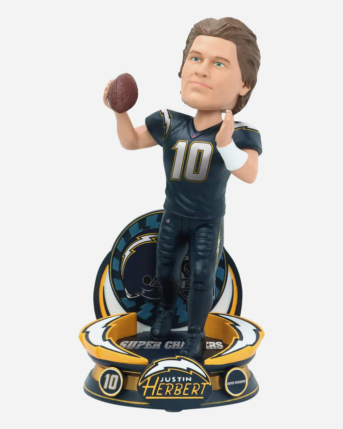 Justin Herbert Los Angeles Chargers Super Chargers Alternate Uniform Bobblehead FOCO - FOCO.com