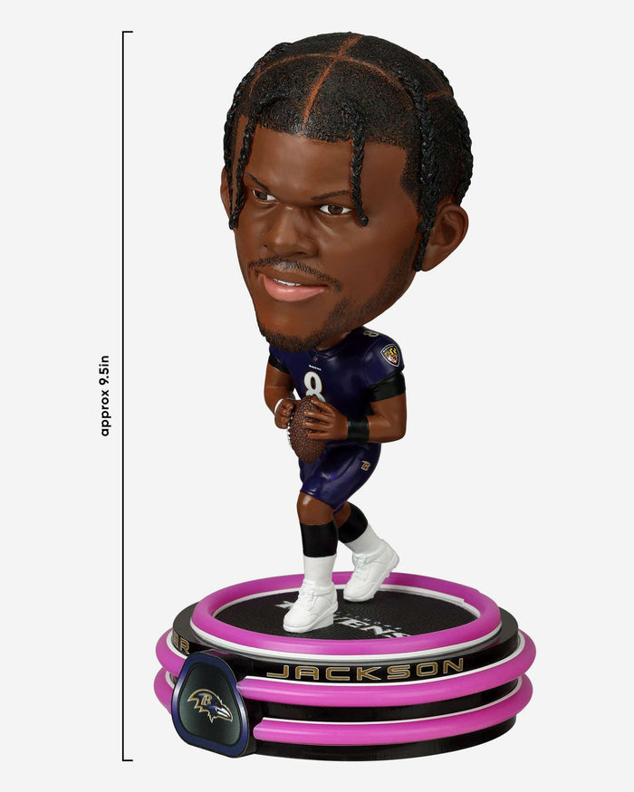 Lamar Jackson Baltimore Ravens LED Neon Bighead Bobblehead FOCO - FOCO.com