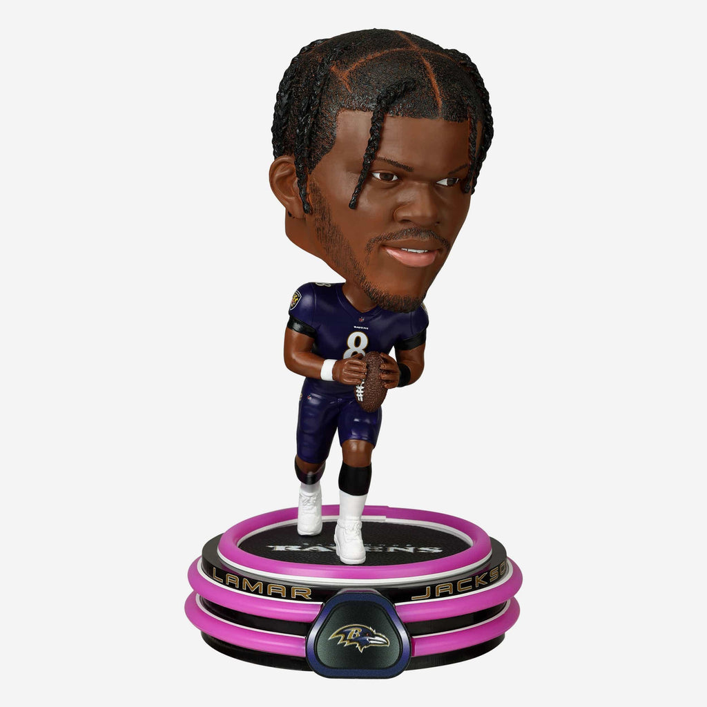 Lamar Jackson Baltimore Ravens LED Neon Bighead Bobblehead FOCO - FOCO.com