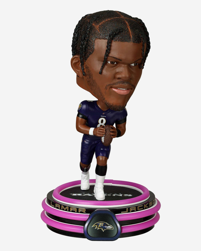 Lamar Jackson Baltimore Ravens LED Neon Bighead Bobblehead FOCO - FOCO.com