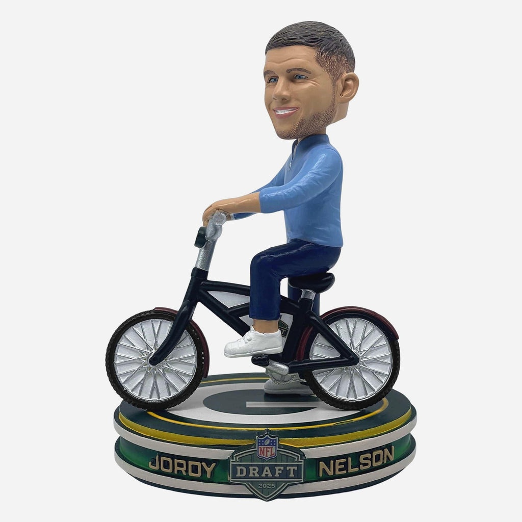Jordy Nelson Green Bay Packers 2025 NFL Draft Day Bike Bobblehead FOCO - FOCO.com
