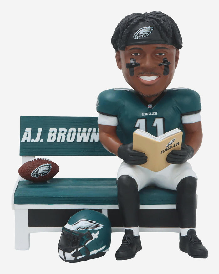 AJ Brown Philadelphia Eagles Wild Card Sideline Book Club Bobblehead FOCO - FOCO.com