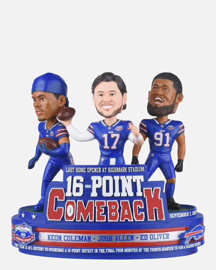 Buffalo Bills 2025 Highmark Stadium Farewell Season Comeback Mini Bobblehead Scene FOCO - FOCO.com