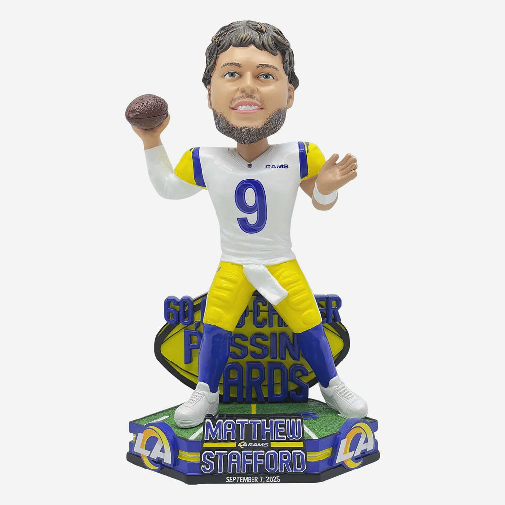 Matthew Stafford Los Angeles Rams Career Milestone 60,000 Passing Yards Bobblehead FOCO - FOCO.com
