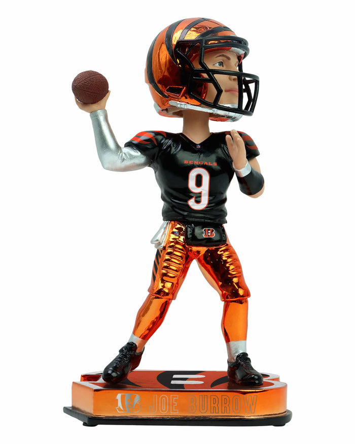 Joe Burrow Cincinnati Bengals Electroplated Edition Bobblehead FOCO - FOCO.com